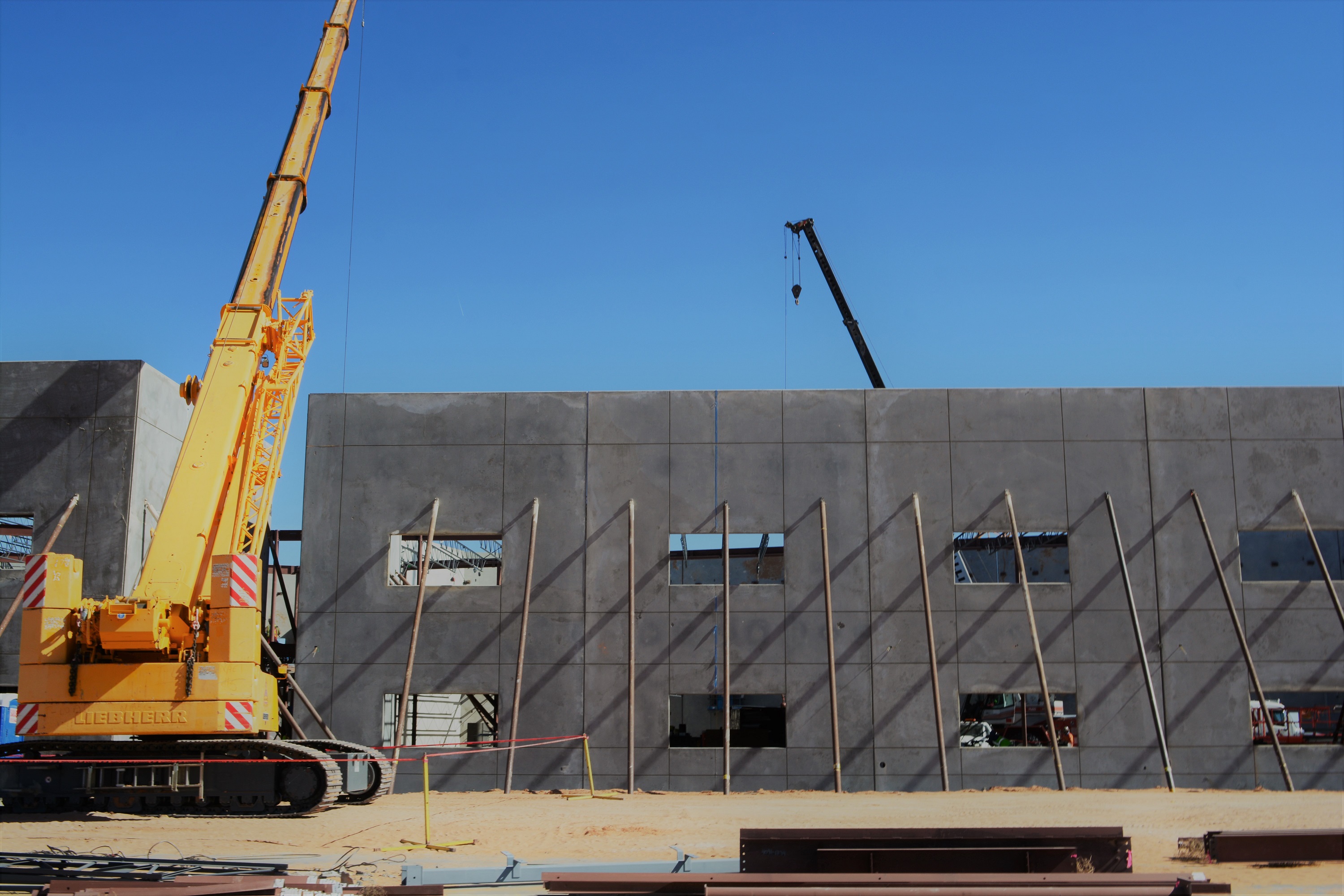 We specialize in tilt up erectors for projects, here’s a look at our Two-Story Tilt Up Project at Pebble Hills Elementary School in El Paso, Texas